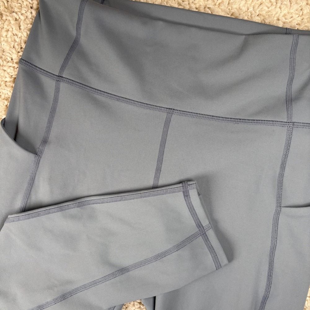 Fabletics Womens Leggings M Blue PureLuxe High Waisted Pockets Gymwear Yoga